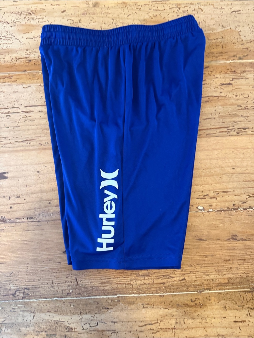 Hurley Royal Blue Men's Athletic Shorts with White Logo